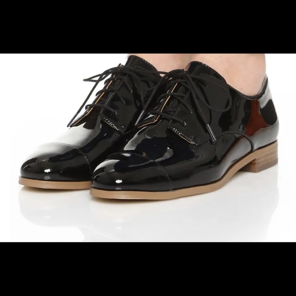 Michael Kors Pierce Patent Cap Top Oxfords Black Size 9